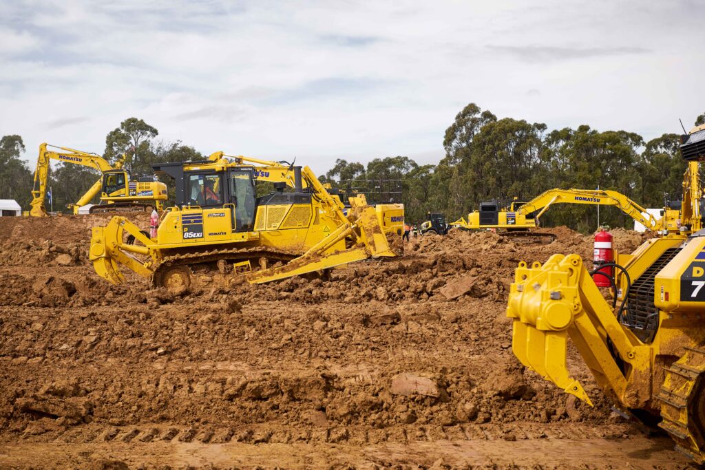 Komatsu D85EXi dozer at Boots On Event.